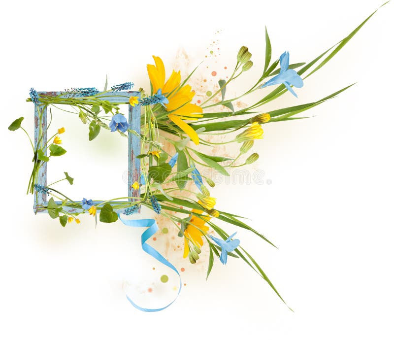 Decorated Frame for Photo on White Background Stock Image Image of