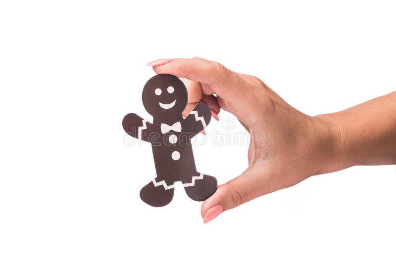 decorated icon of cookie man isolated stock image decorated icon of cookie man isolated stock image