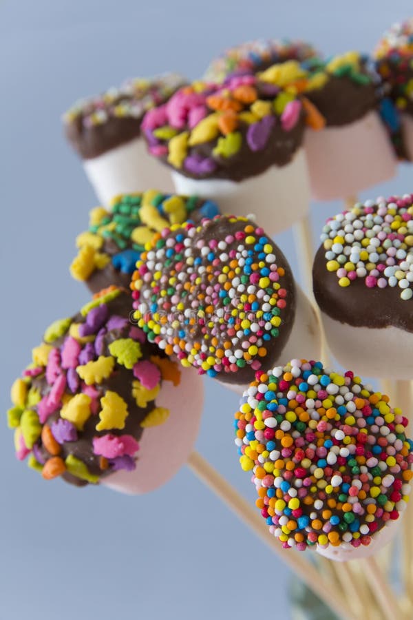 Decorated Marshmallows on Sticks Stock Image Image of yummy, white