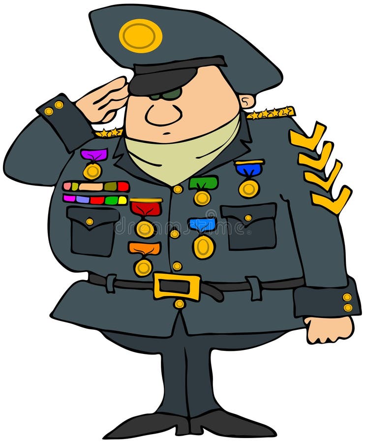 Decorated Military Man vector illustration