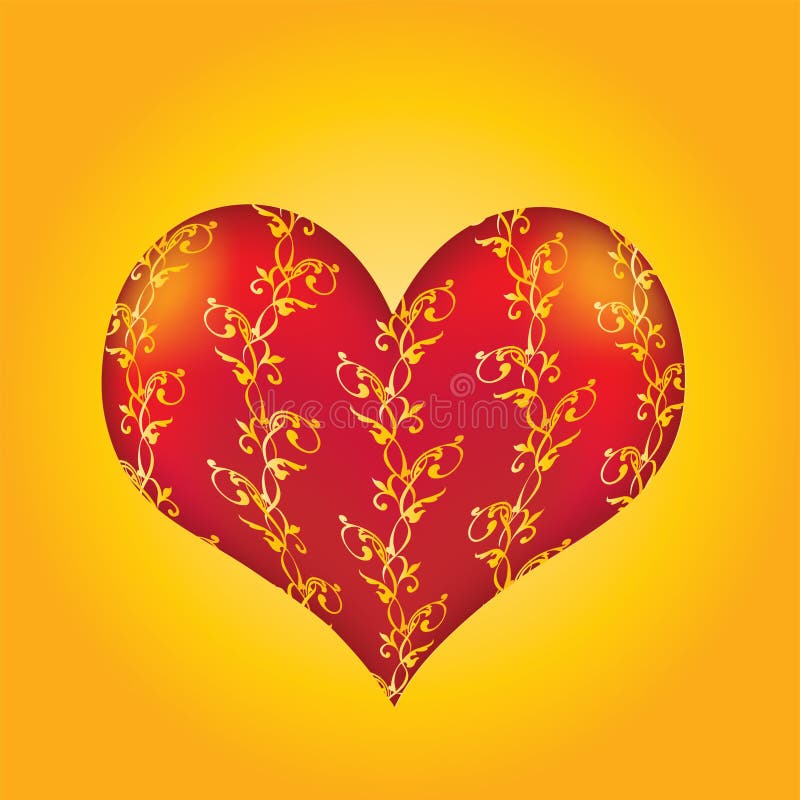 Decorated vector heart. stock vector. Illustration of decorative 17914703