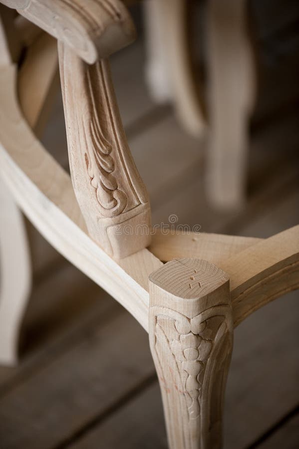 Decorated Wooden Chair stock photo. Image of industry - 17118060