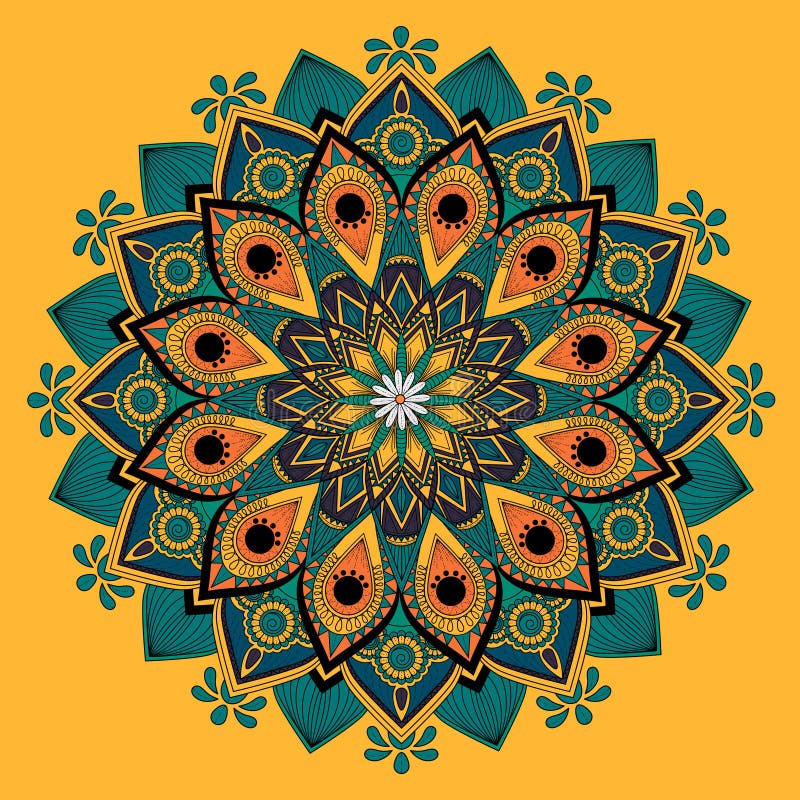 Decoratief Mandala-ornament stock illustratie Decoratief Mandala-ornament stock illustratie