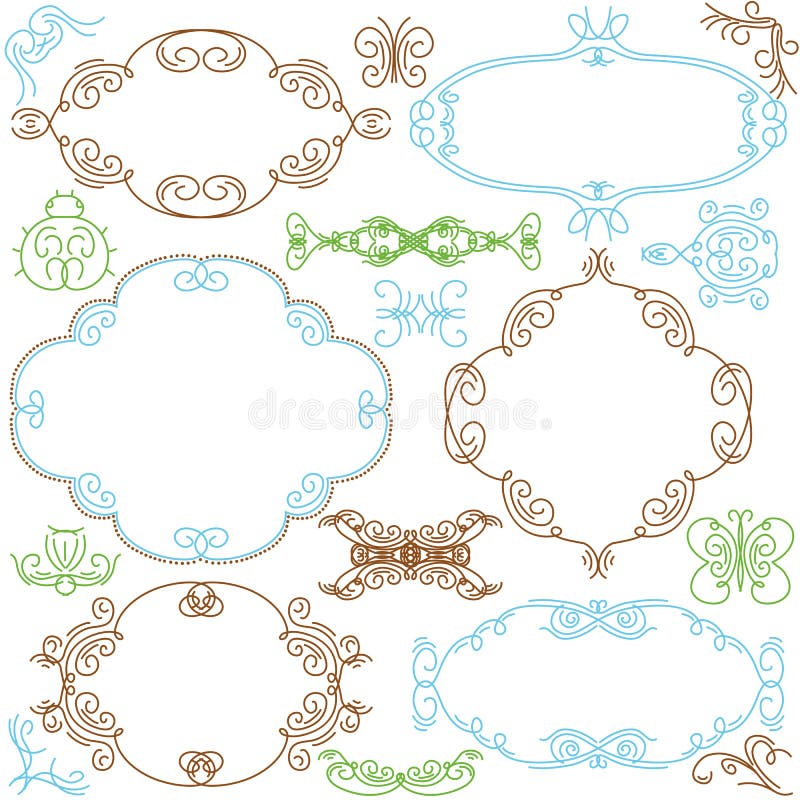 Decoratieve elementen, vector illustratie Decoratieve elementen, vector illustratie