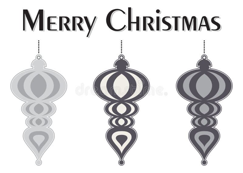 Decoratieve Kleurrijke Kerstboomornamenten stock illustratie Decoratieve Kleurrijke Kerstboomornamenten stock illustratie