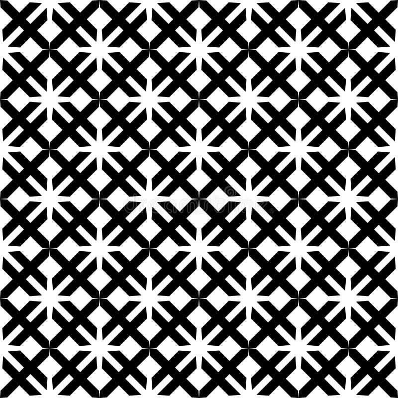 Decoratieve Naadloze Bloemen Geometrische Zwarte & Witte Patroonachtergrond vector illustratie Decoratieve Naadloze Bloemen Geometrische Zwarte & Witte Patroonachtergrond vector illustratie