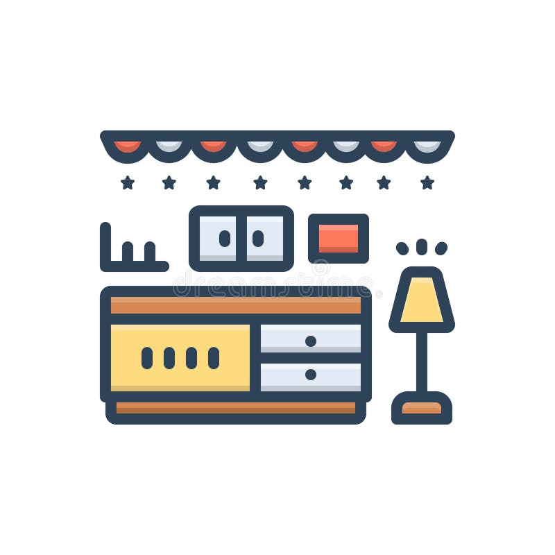 Color Illustration Icon for Decorating, Adorning and Beautify Stock