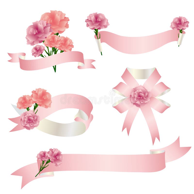 Floral ribbon banners - for wedding Royalty Free Vector