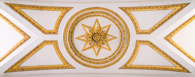 Decoration in the ceiling of the Basilica of Santa Maria Maggiore in Rome, Italy. stock photography Decoration in the ceiling of the Basilica of Santa Maria Maggiore in Rome, Italy. stock photography