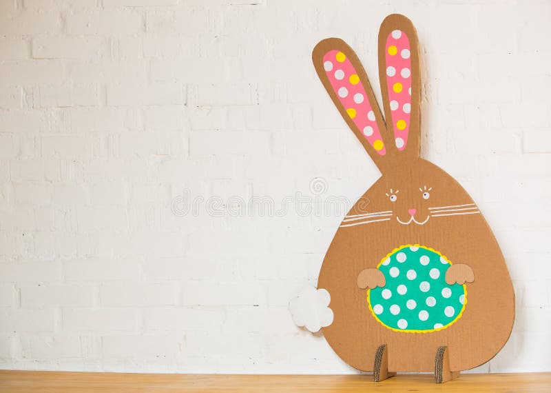 Decoration for Easter. Rabbit of Cardboard Stock Image Image of funny