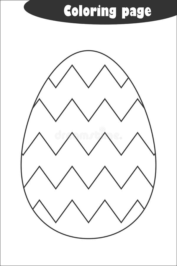 Easter egg of white chocolate with dark lines and dots decoration