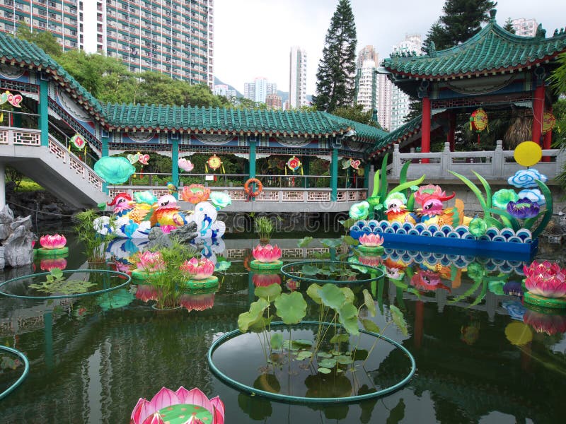 Decoration in garden, wong tai sin temple