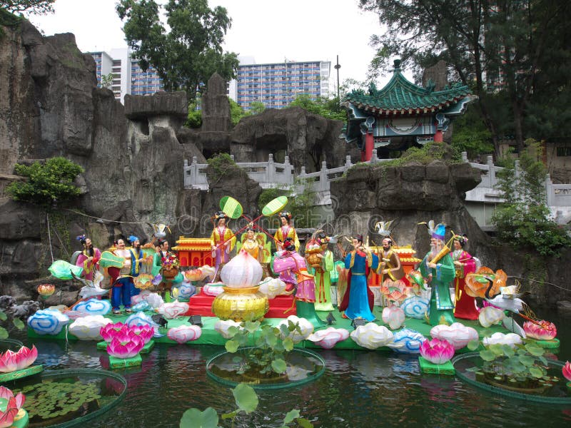 Decoration in garden, wong tai sin temple