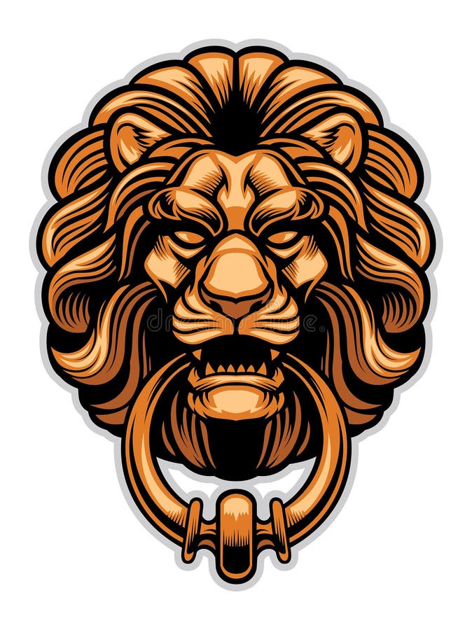 Decoration of Lion door knocker