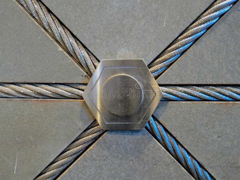 Cable, Sling Clip and Turnbuckle for Cable Tension Stock Image Image