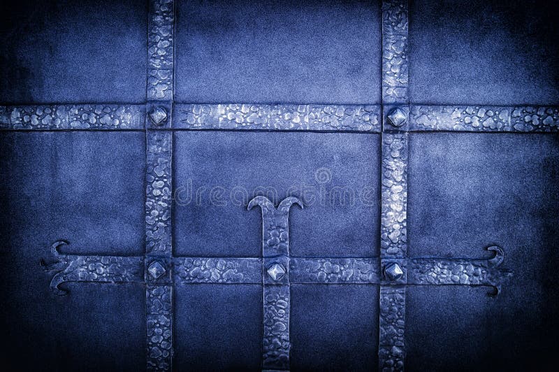 Decoration of Metal Doors with Strips Stock Image Image of