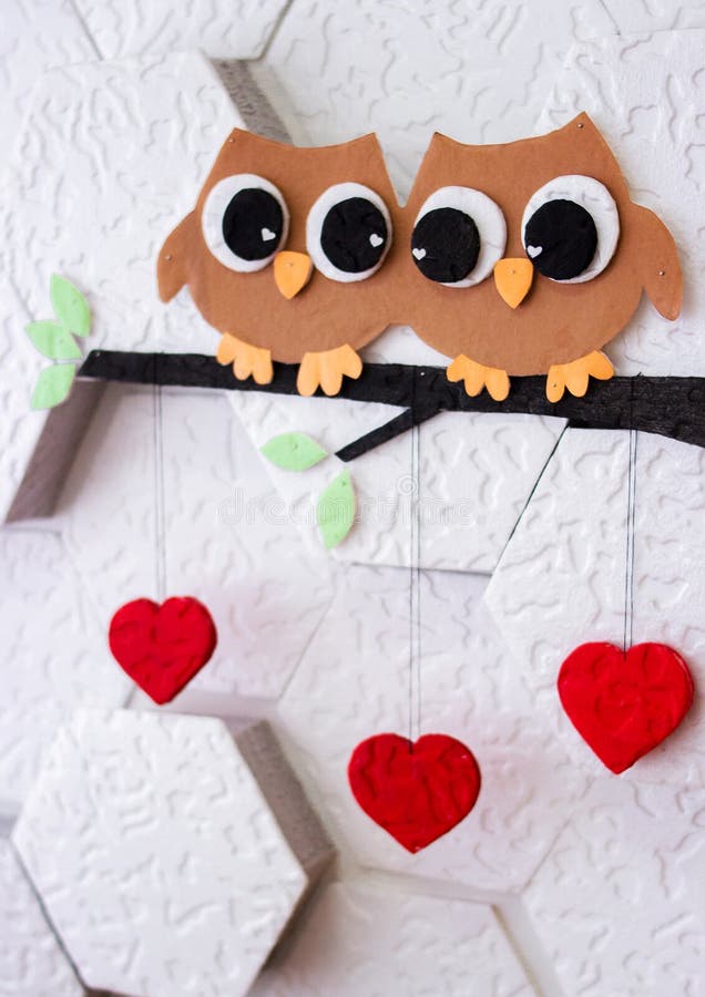 Decoration on the Wall Valentine`s Day Stock Image - Image of