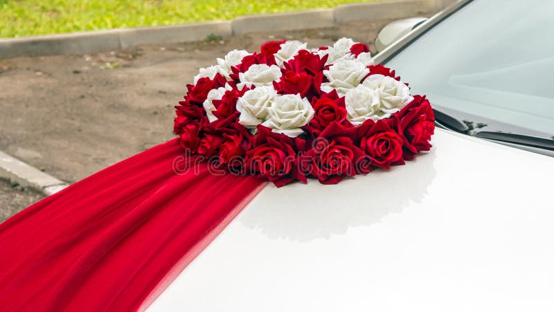 Rose Flower Wedding Car Decor Wedding Bride Bouquet Flower Car Decor Ribbon 