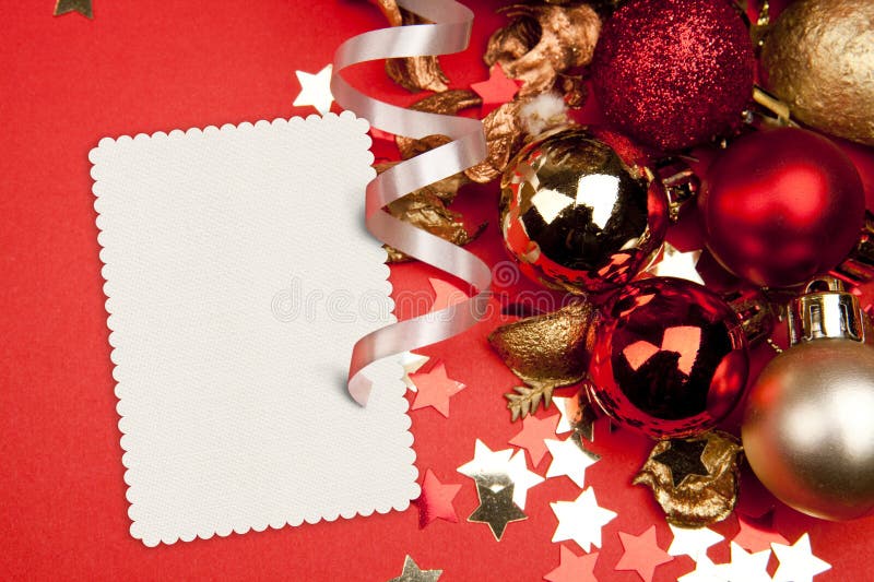 Decorations and card stock photo. Image of party, holiday 12118878