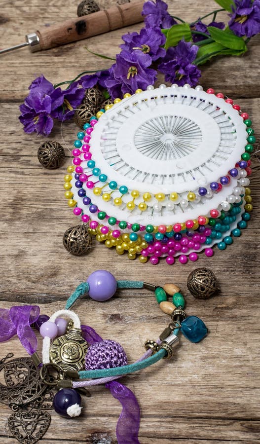 Decorations and Sewing Accessories Stock Photo Image of string