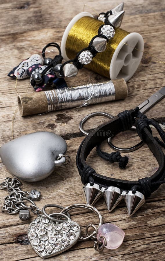 Decorations and Sewing Accessories Stock Photo Image of string