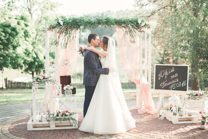 Decorations for the Wedding Ceremony. Beautiful Flowers Stock Image