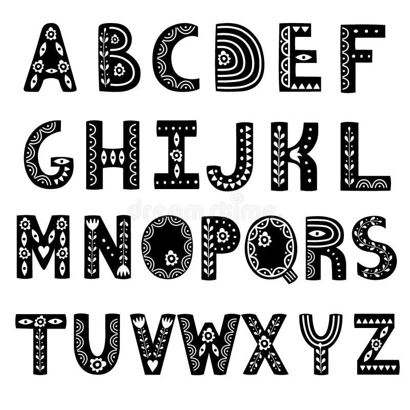 Swedish alphabet modern print by Typobox