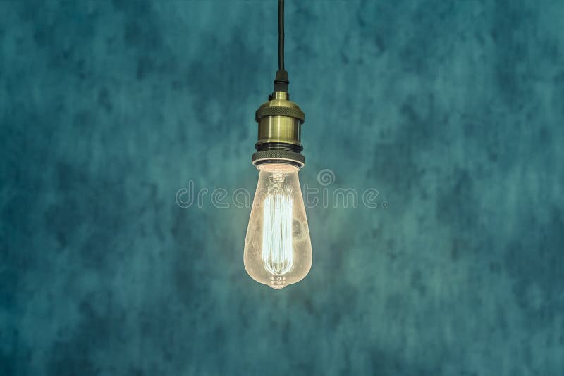 Vintage Light Bulb Background Stock Photo - Image of hanging, cool