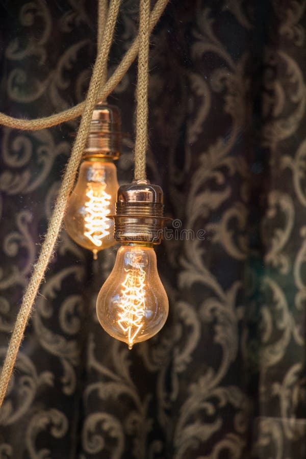 Decorative Antique Edison Style Light Bulbs Stock Image Image of