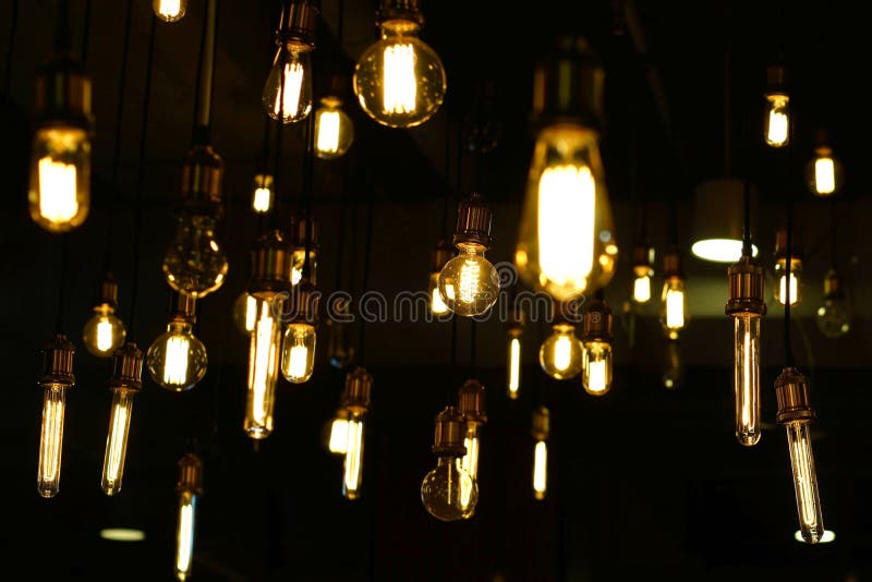 Decorative antique tungsten light bulbs