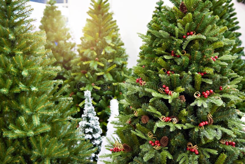 Flocked Christmas Tree stock photo. Image of decorated 28251314