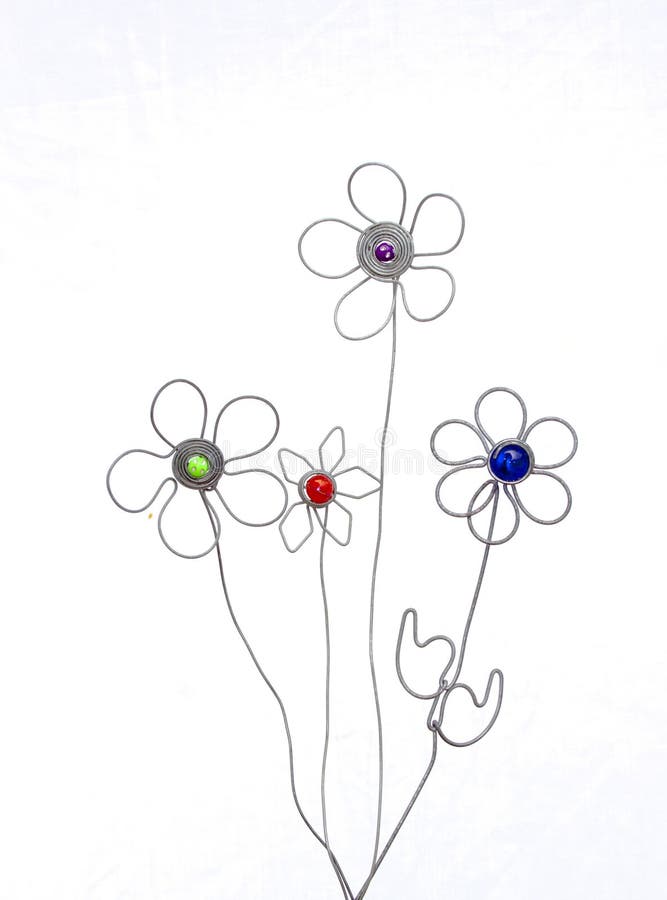 Decorative Artificial Flower Arrangement Crafted Out of Wire Stock Image Image of flower