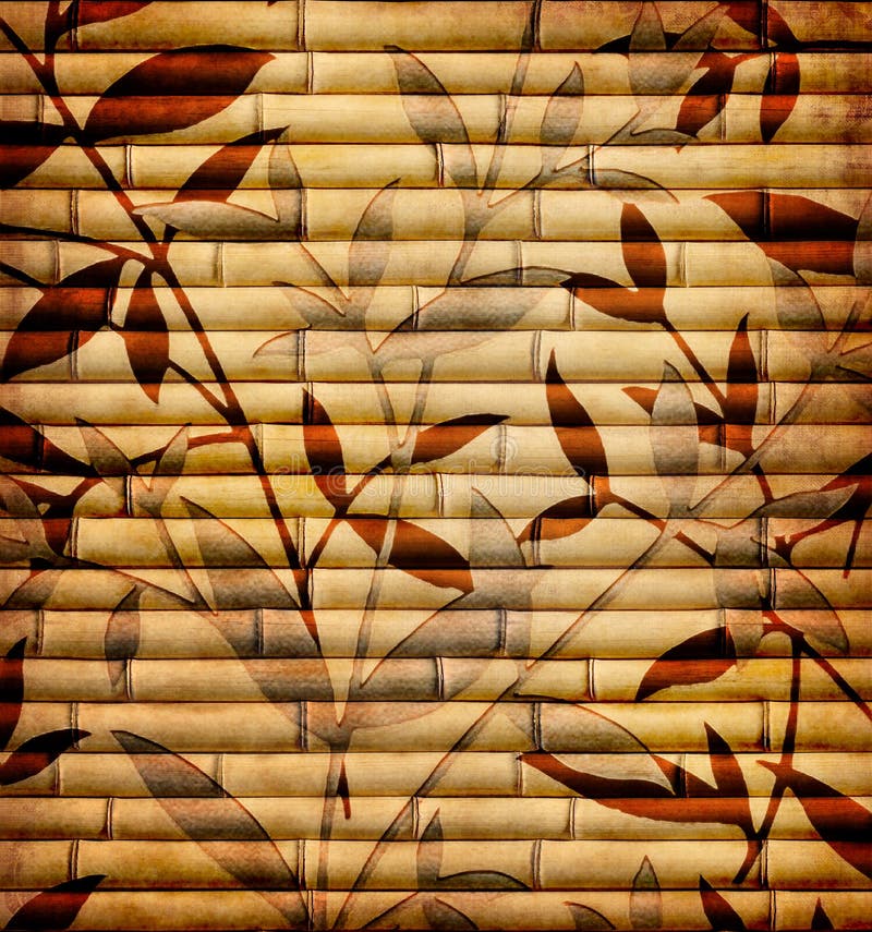 Retro bamboo pozadí v orientálny štýl.