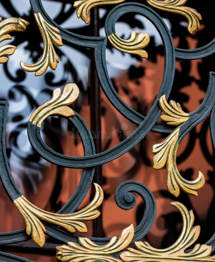 Decorative bars on window-Krakow (Cracow)- Poland-Jagiellonian University royalty free stock images Decorative bars on window-Krakow (Cracow)- Poland-Jagiellonian University royalty free stock images