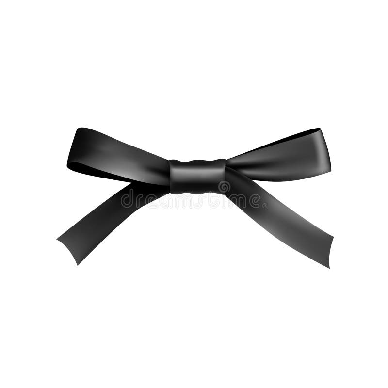 Vector Black Silk Ribbon with Black Rose. - Stock Illustration  [95883820] - PIXTA