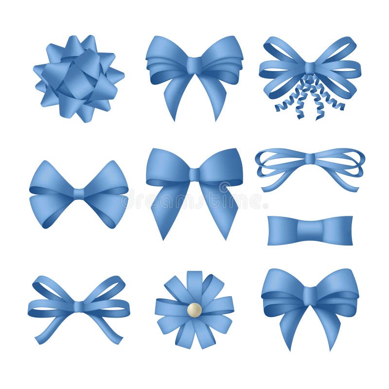 White ribbon bow wrapping Royalty Free Vector Image