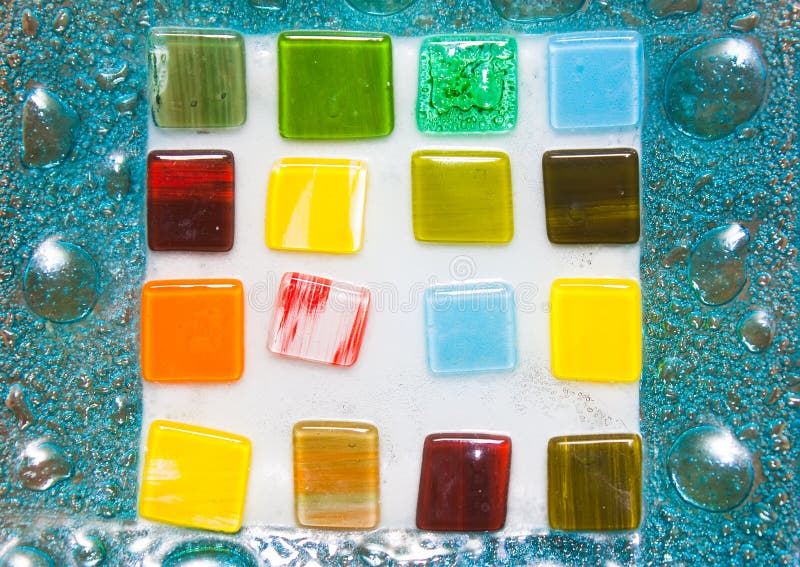 Decorative Blue Glass Plate Stock Image Image of color, souvenir