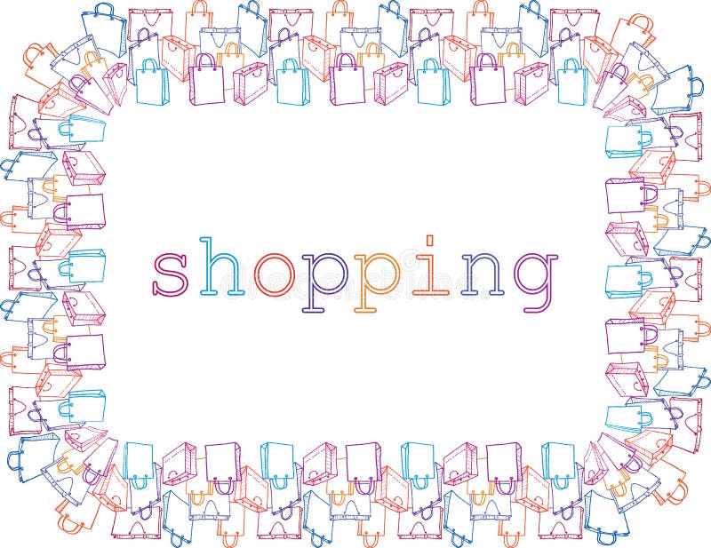 Shopping Bags Border Stock Illustrations – 213 Shopping Bags Border ...