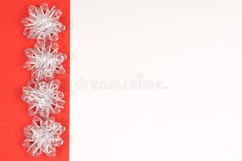 Silver decorative bow stock photo. Image of decorative 106376140