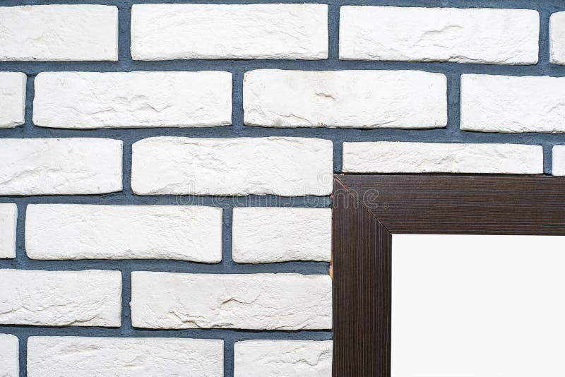 Decorative Brick Wall. Wall Cladding with White Panels Similar To