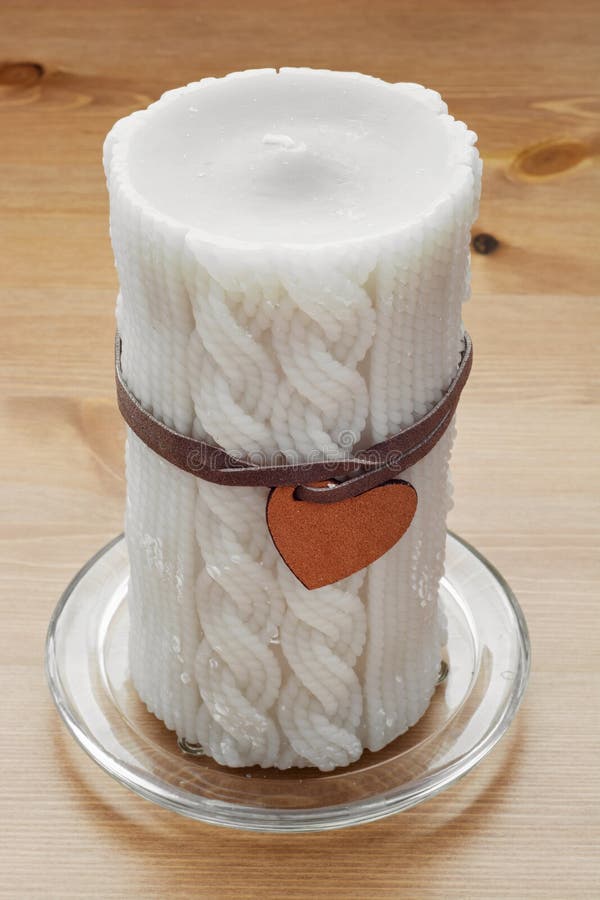 Decorative candle with little love heart
