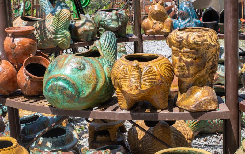 Decorative Ceramic Planters for Sale Stock Photo Image of