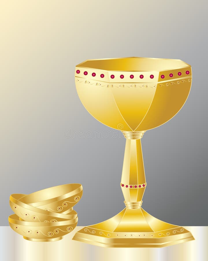 Decorative chalice vector illustration