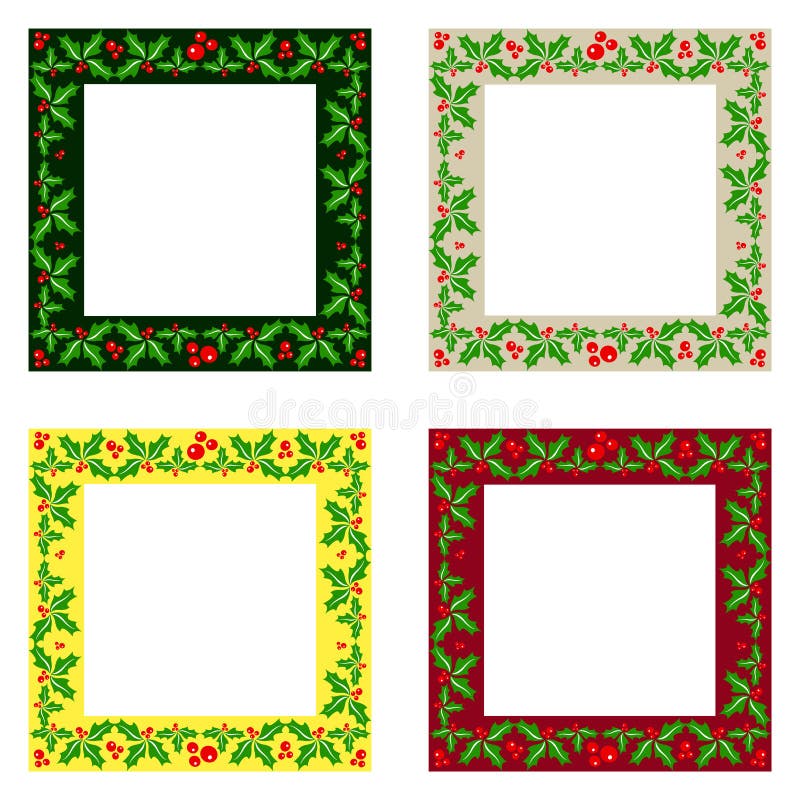 Decorative Christmas frames pack vector illustration Decorative Christmas frames pack vector illustration