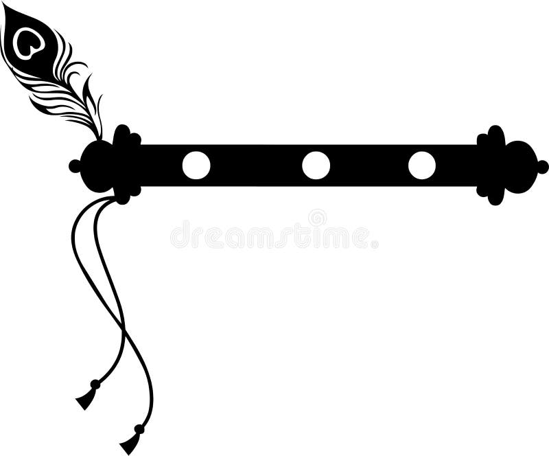 Flute Peacock Feather Krishna Stock Illustrations – 1,056 Flute Peacock