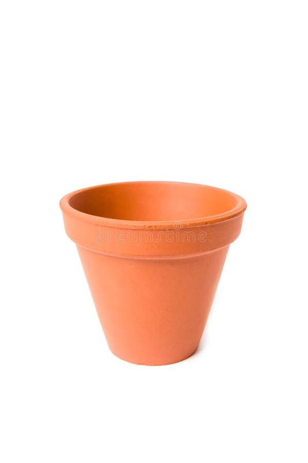 Decorative Clay Flower Pots on the White Stock Photo Image of ceramic