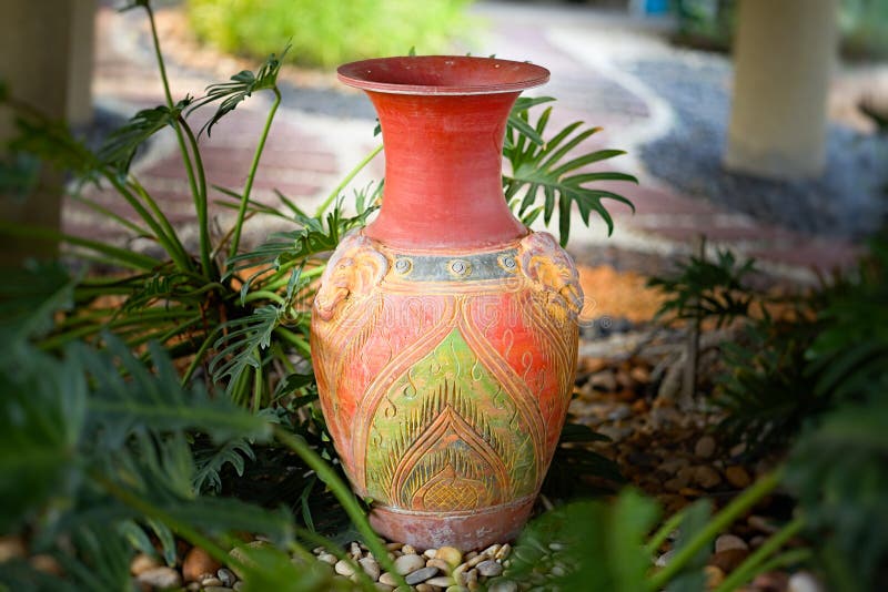 Decorative clay vases stock image. Image of ceramic 111990975