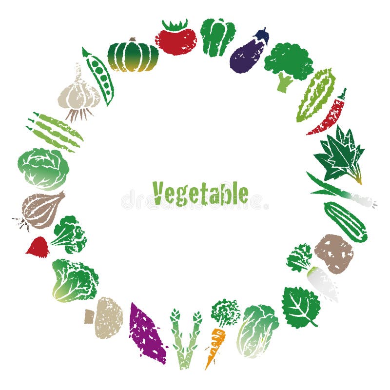 Vegetable wreath stock vector. Illustration of green, distinction 9019358