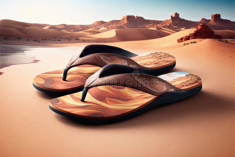 Decorative Designer Thongs or Flip Flops Stock Photo Image of