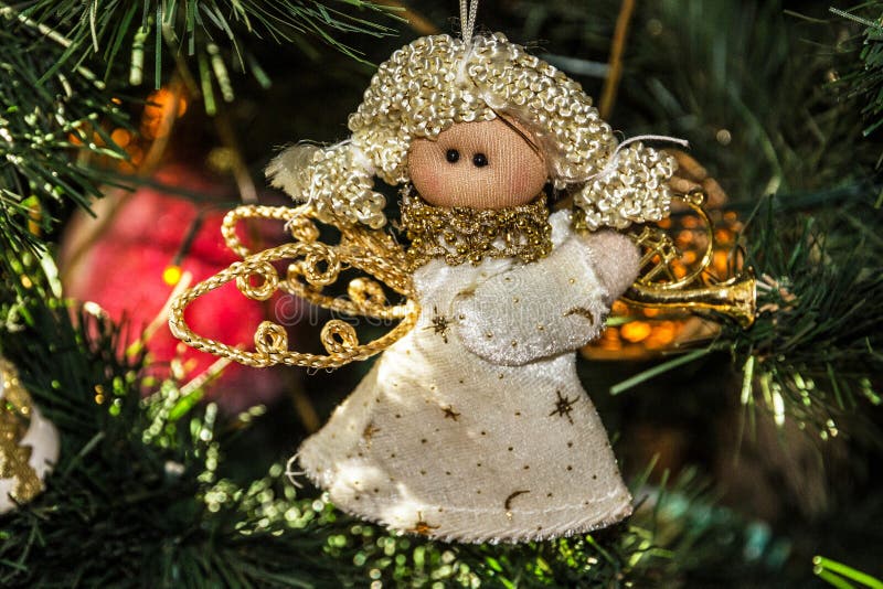 Decorative Doll, Christmas Tree Decoration Stock Photo Image of color